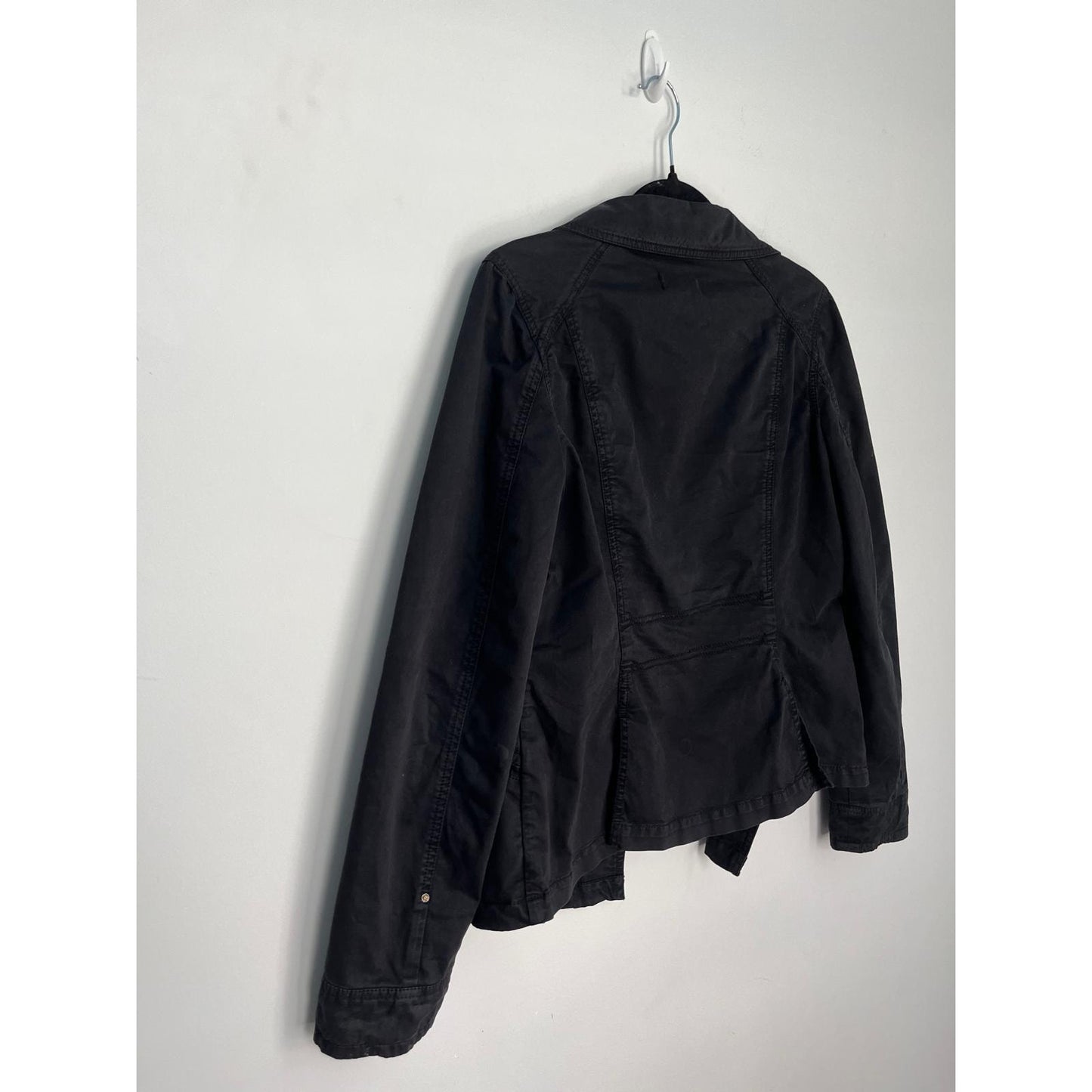 Diesel Utility Jacket Women S Black Casual Zip Front Cargo Style
