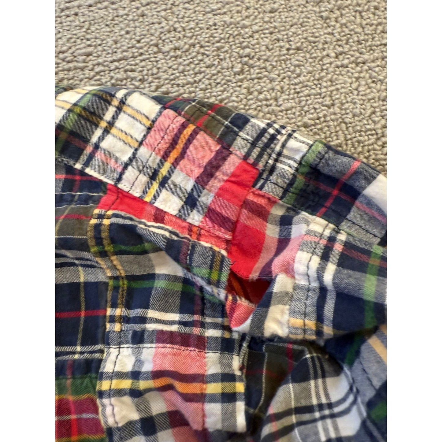 Ralph Lauren Men Medium Classic Fit Plaid Button Down Shirt Patchwork
