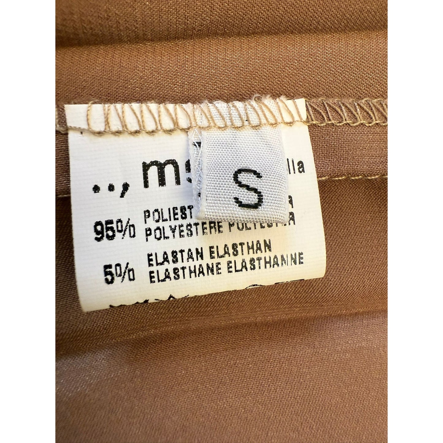 Merci Italia Women Small Pleated Midi Skirt Bronze Shimmer Flowy