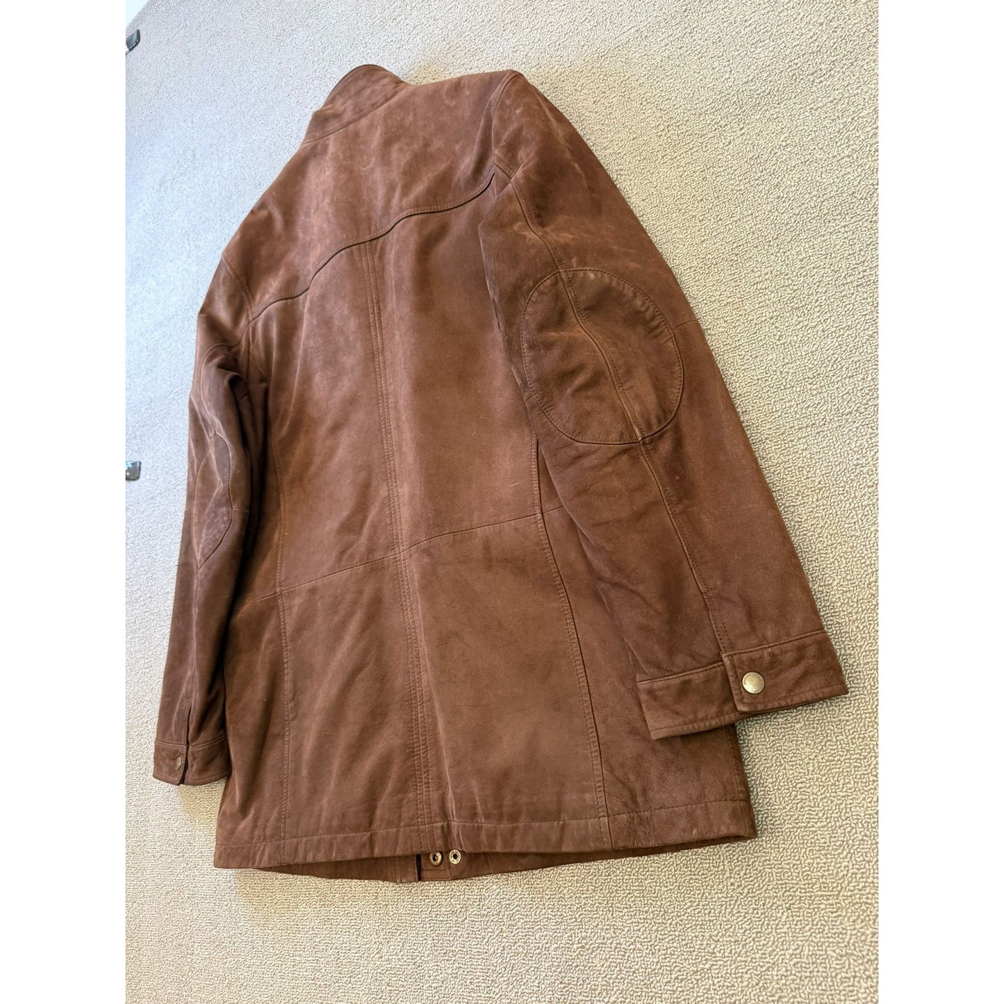 Brooks Brothers Men Size M Field Genuine Leather Jacket Brown Quilted Lining