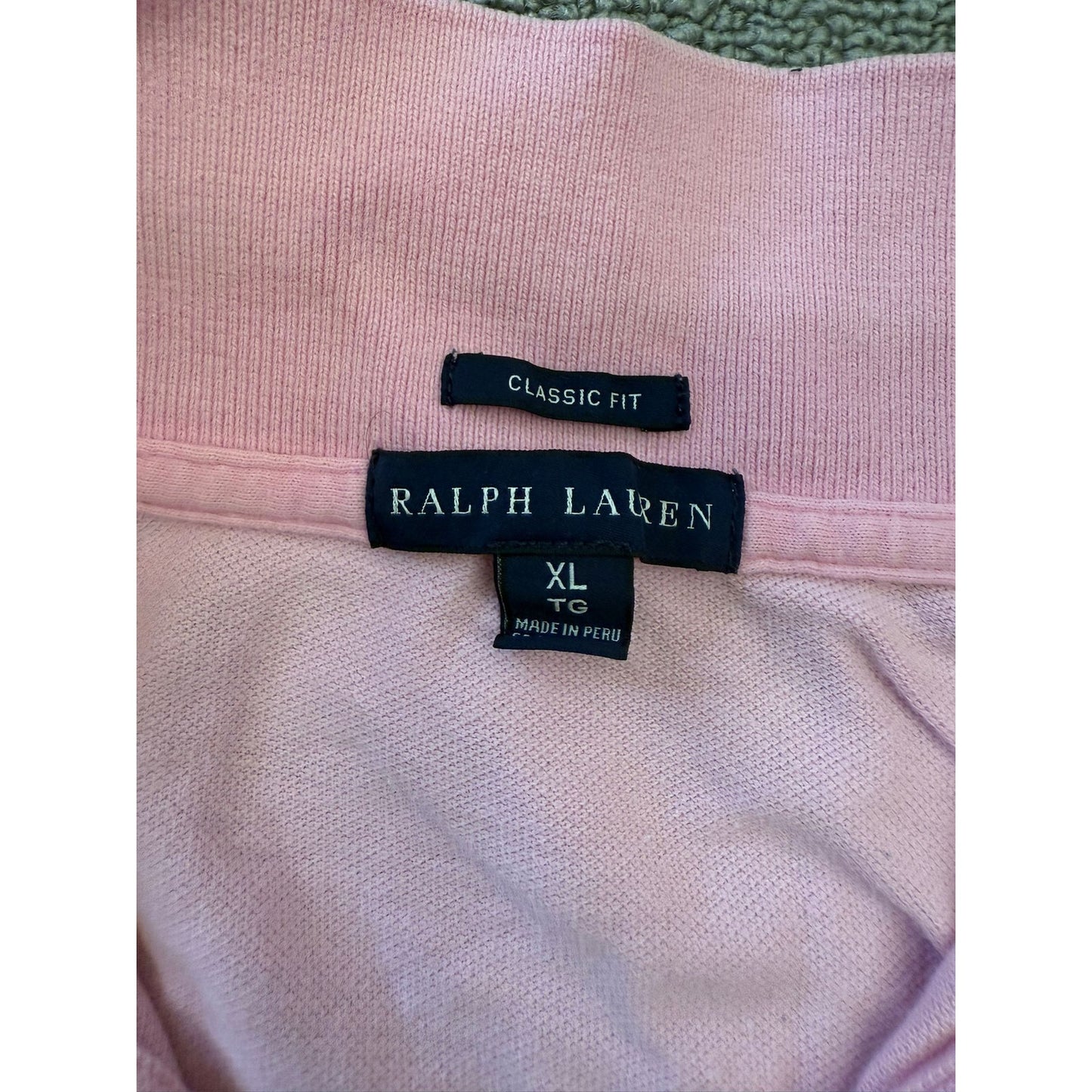 Ralph Lauren XL Pink Polo Shirt Rugby Short Sleeve Collared