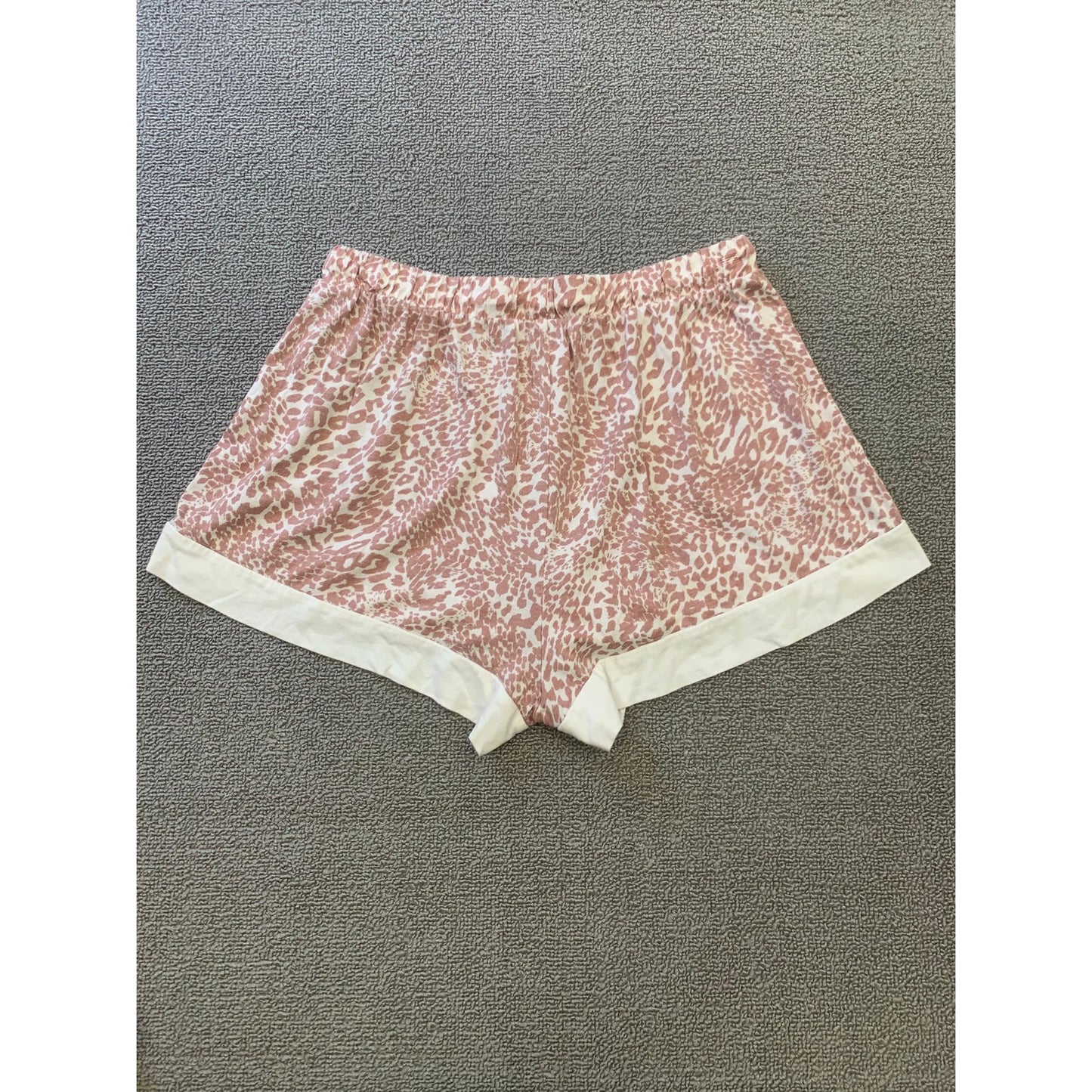Cosabella Women's Small Pink White Leopard Print Pajama Set Two Piece
