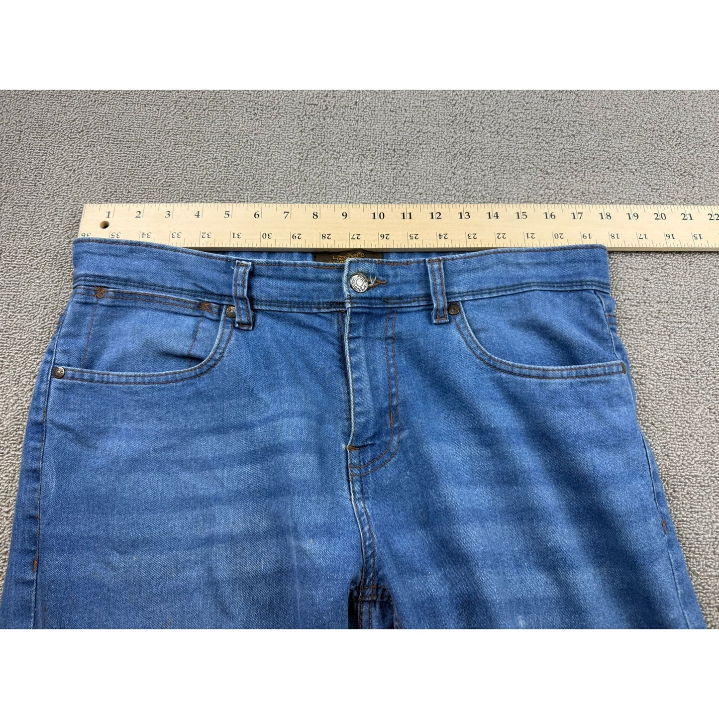 Copper And Oak Men's Size 34x32 Blue Straight-leg Jeans