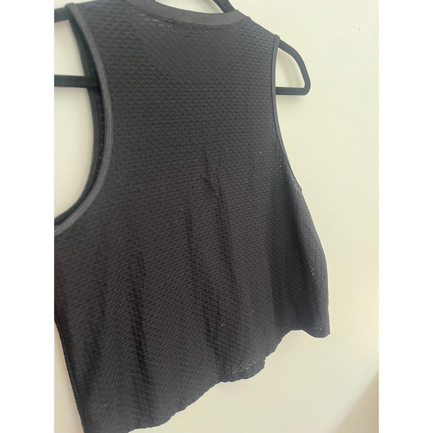 Koral Mesh Tank Top Women M Black Sheer Sleeveless Activewear
