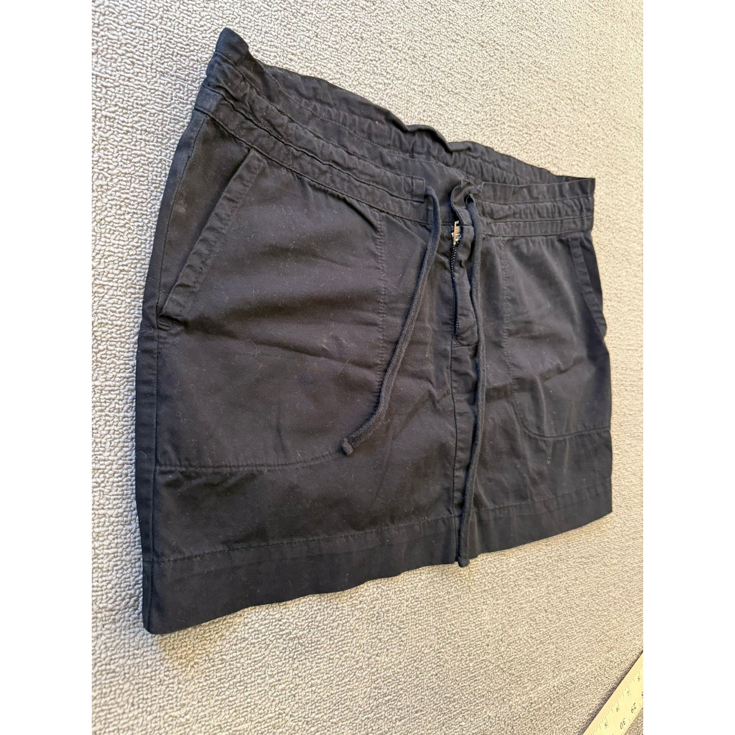 James Perse Womens Size 28 Black Cargo Mini Skirt Drawstring Waist