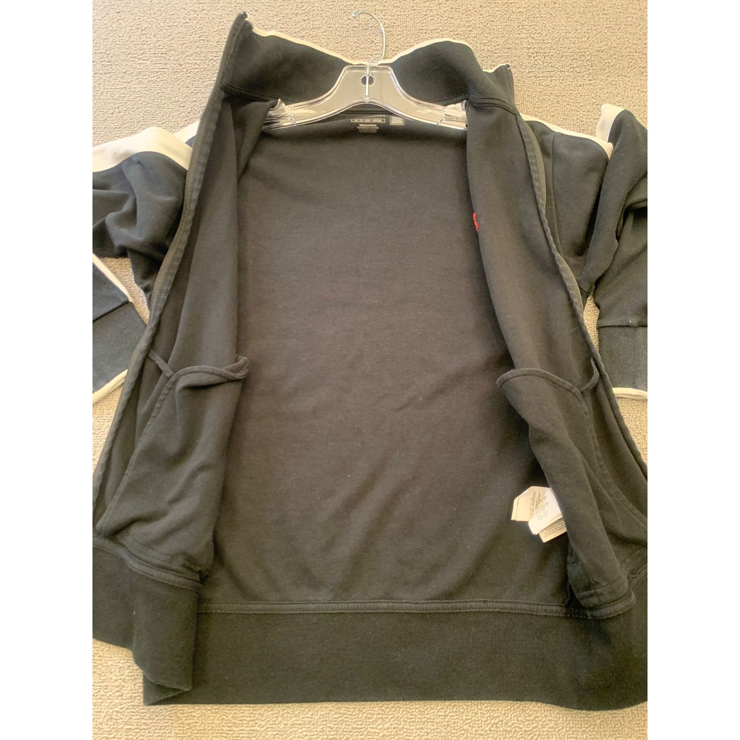 Polo Ralph Lauren Men's XS Black White Full Zip Track Jacket