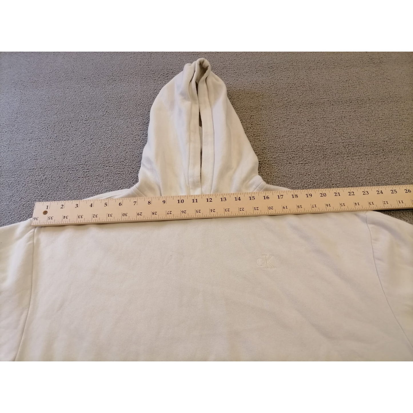 Calvin Klein Women Small P White Pullover Hoodie Relaxed Fit Comfortable Everyday