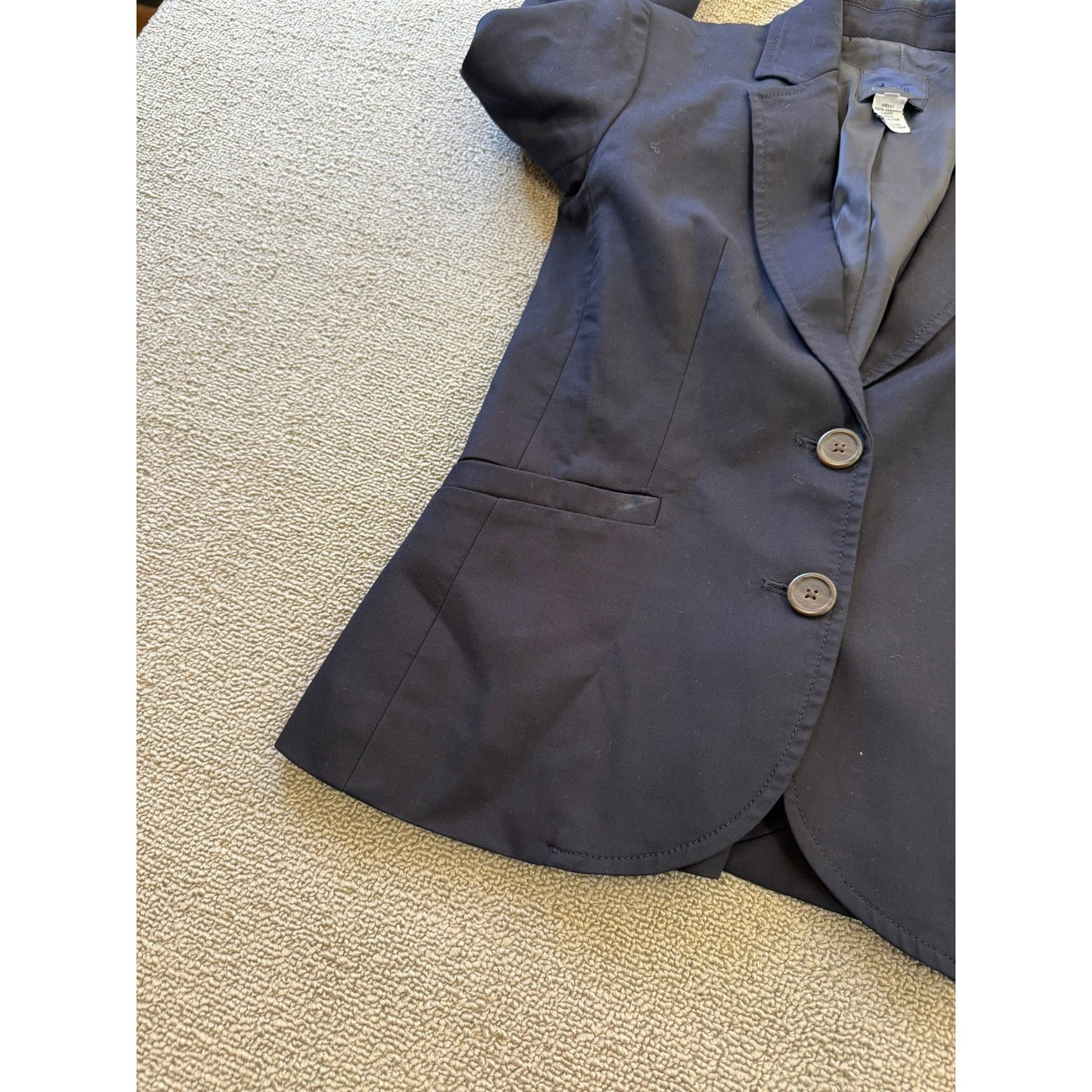 J.Crew Womens 0 Blue Two Button Long Sleeve Blazer Jacket Coat