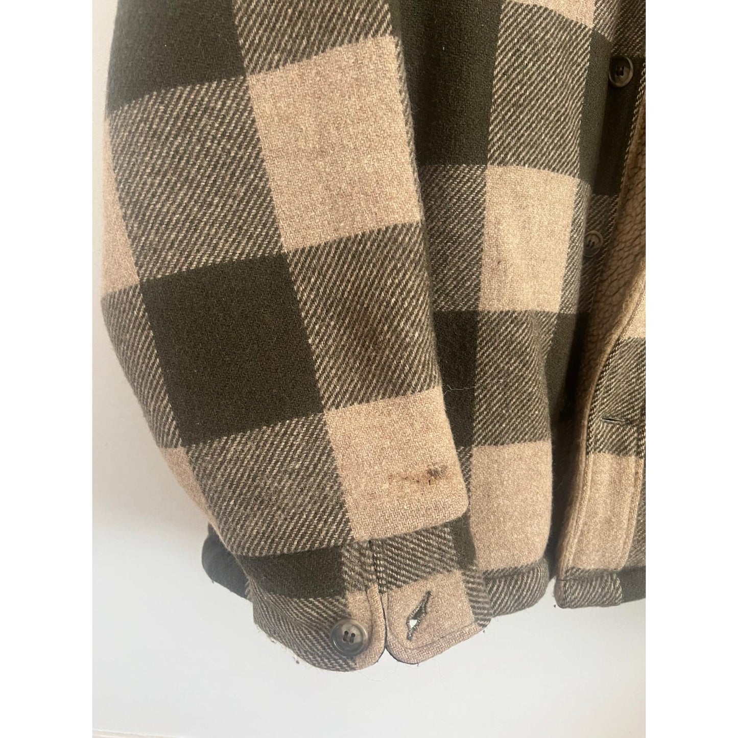 Woolrich Jacket Men XL Plaid Sherpa Lined Flannel Shirt Coat USA Made