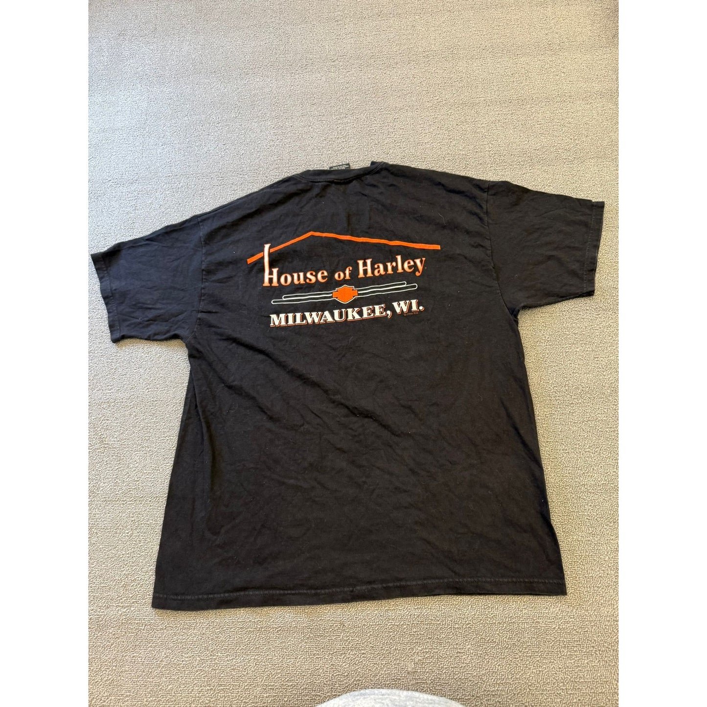 Harley-Davidson Men's XL Milwaukee HomeRun 2000 Graphic T-Shirt W/ Hole
