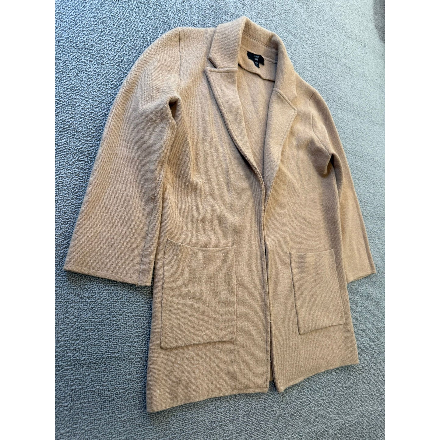 J.Crew 365 Womens XXS Tan Beige Open Front Blazer Cardigan Coat
