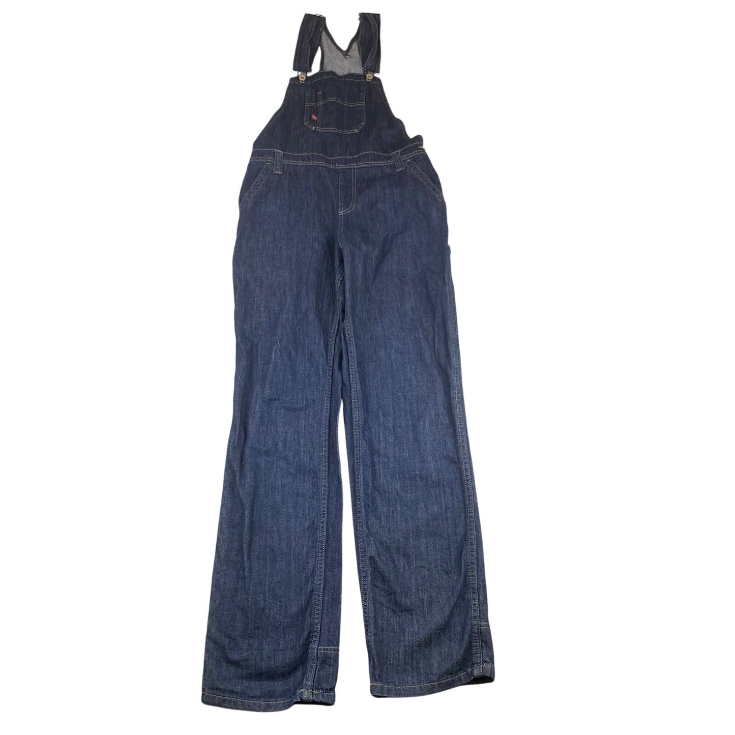 Dickies Overalls Women's Small Blue Relaxed Fit Straight Leg Carpenter Denim