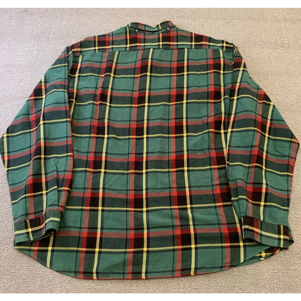 Polo By Ralph Lauren Men's XL Green Plaid Long Sleeve Flannel Shirt
