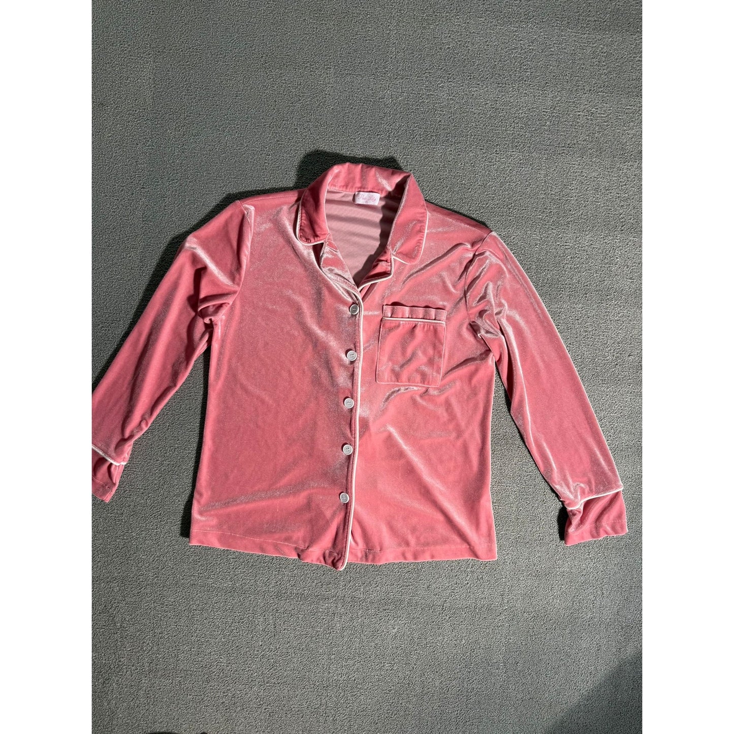 Pink Lily Women’s Pink Velvet Pajama Set XS