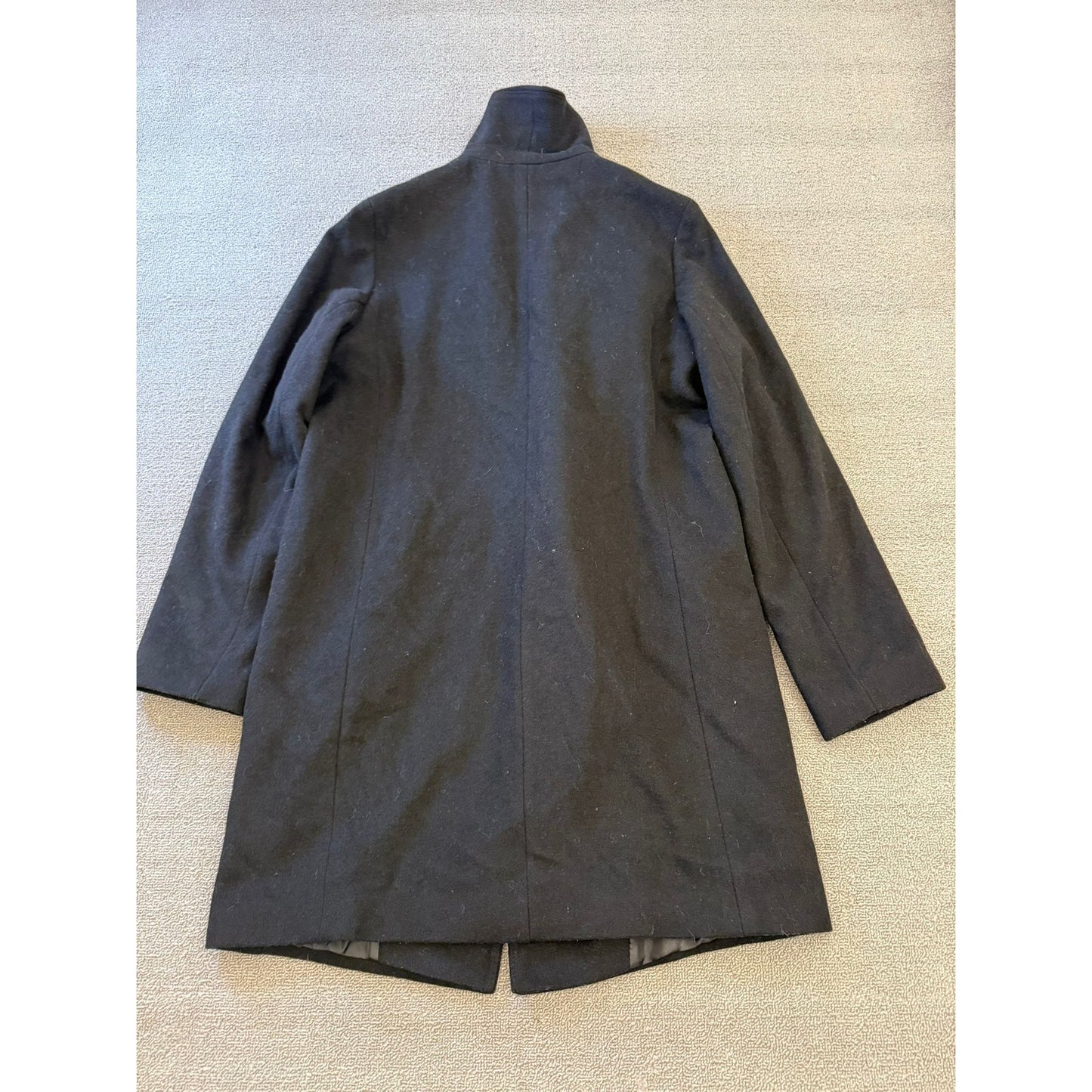 Lauren Ralph Lauren Women's 12 Black Wool Blend Wrap Draped Coat
