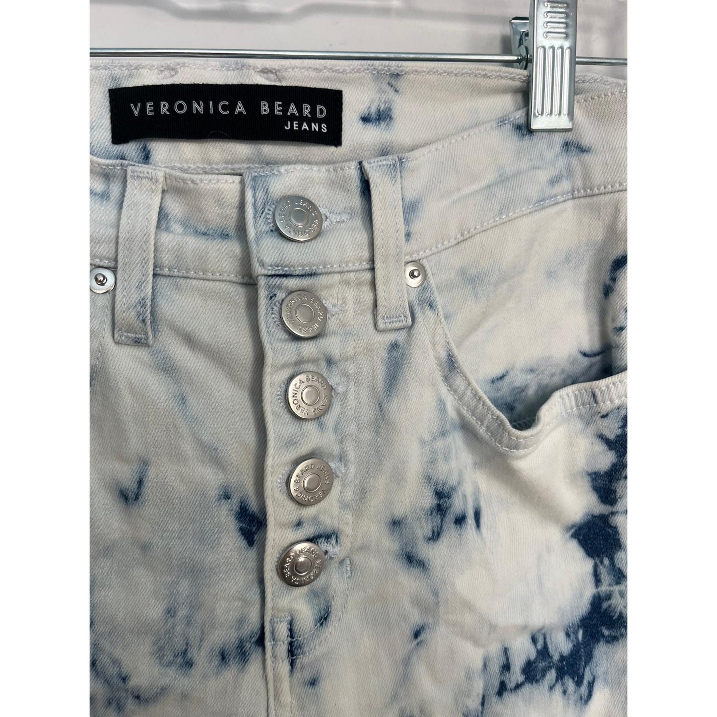 Veronica Beard Jeans Tie Dye Skinny Pants Women Size 26 High Rise Button Fly
