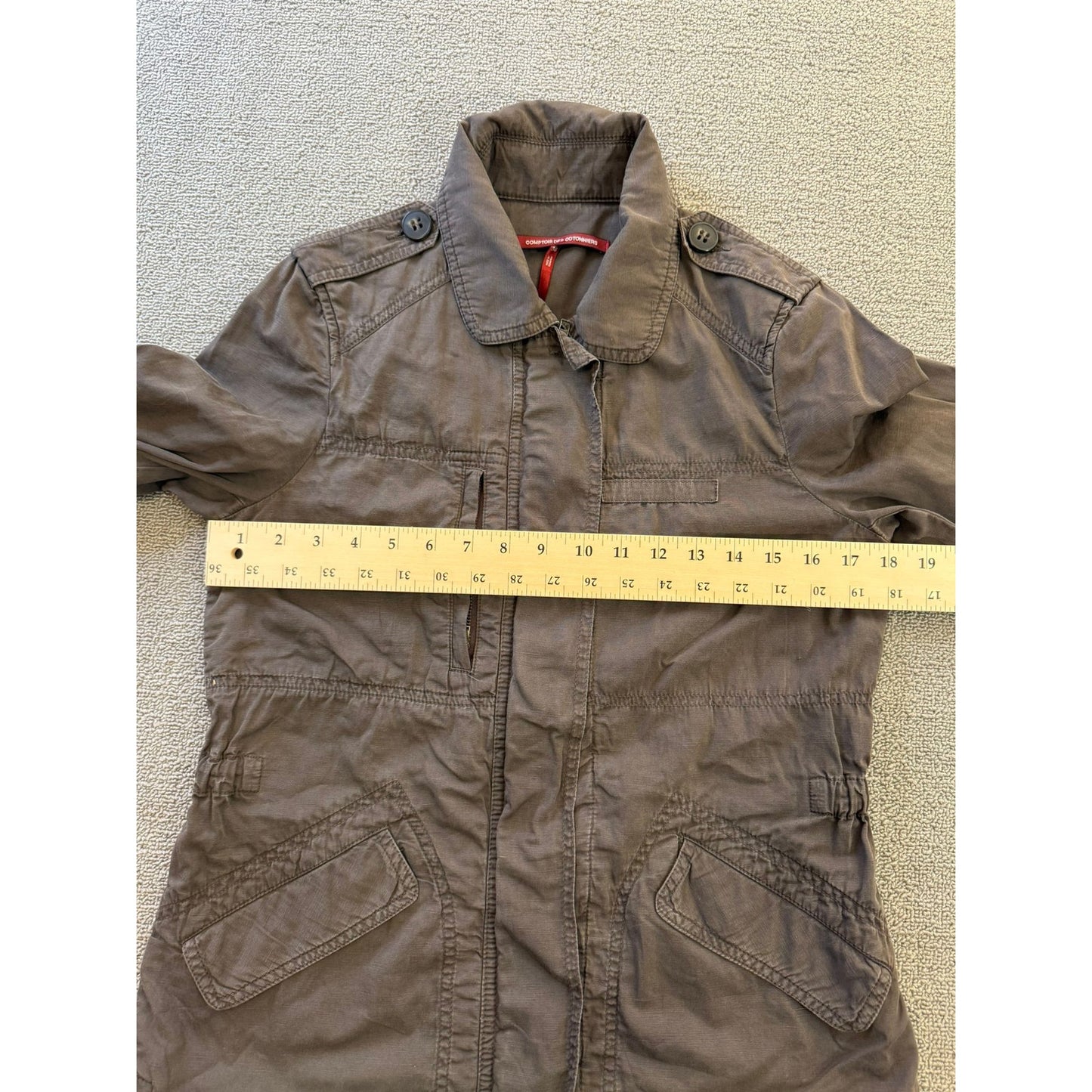 Comptoir des Cotonniers Women's 38 Brown Khaki Utility Field Jacket