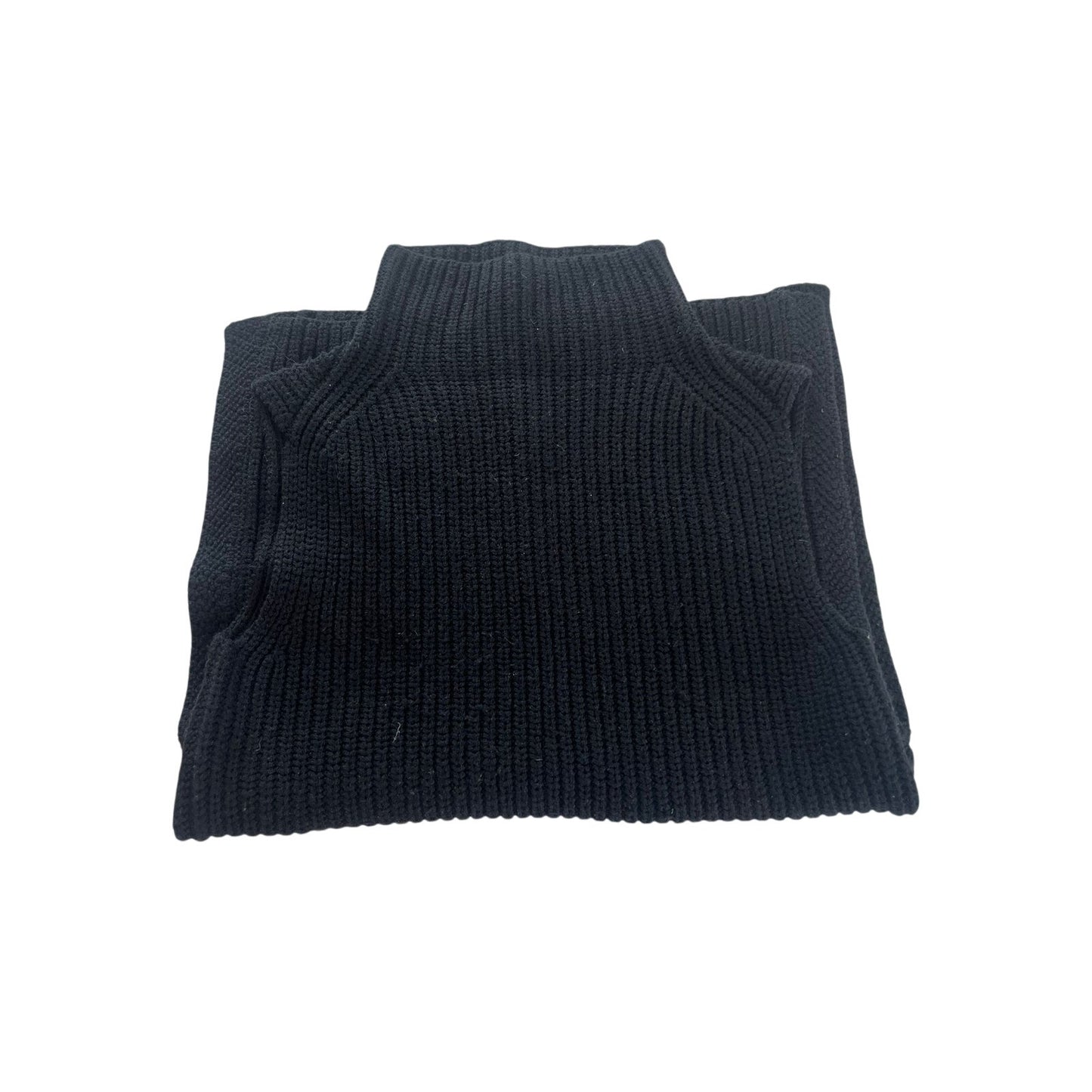 Aritzia Wilfred Knit Sweater Vest Women XXS Black Sleeveless Mock Neck Tunic