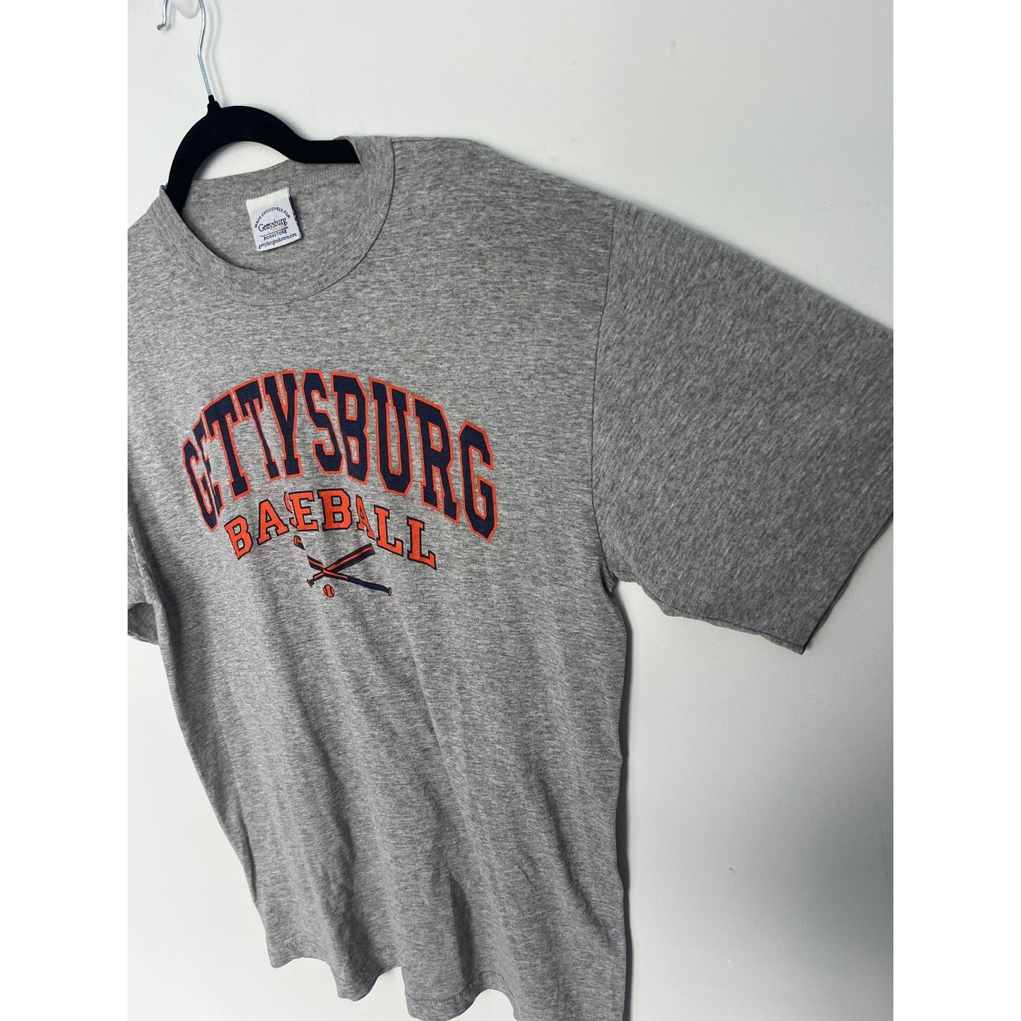 Gettysburg College Baseball T Shirt Mens L Gray Graphic Athletics Tee
