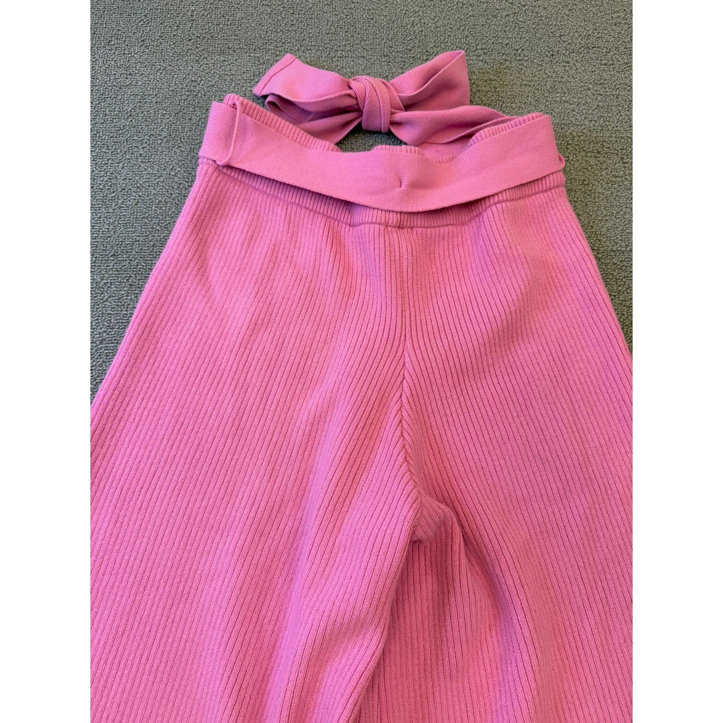 River Island Women Size 10 Pink Jumper Set Wide Leg