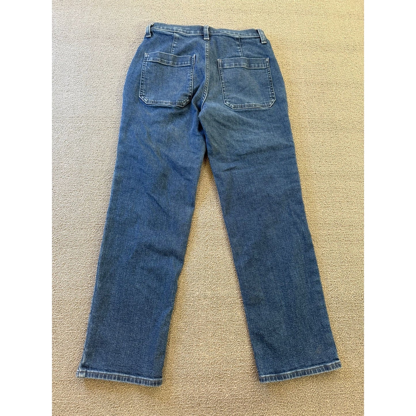 J.Crew Women's Size 25P Blue Straight Leg Cargo Jeans