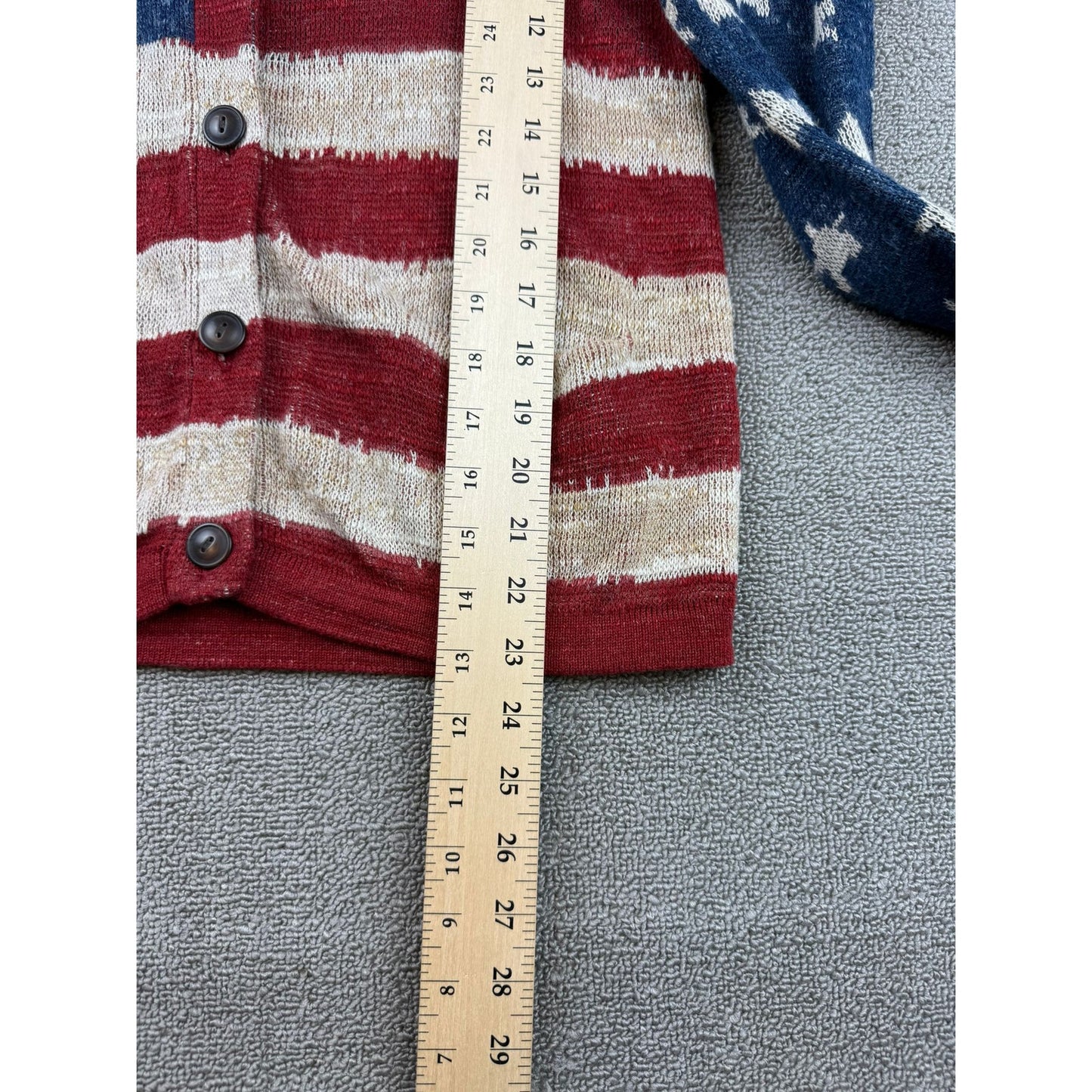 Denim & Supply Ralph Lauren Women's Extra Large American Flag Cardigan Sweater