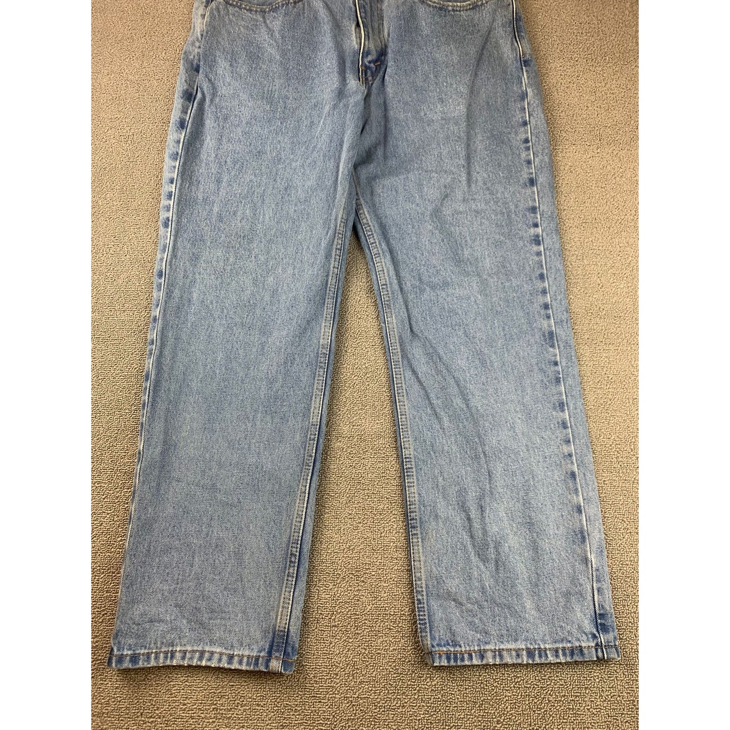 Levi's Men's 34x29 550 Relaxed Fit Blue Light Wash Straights Jeans