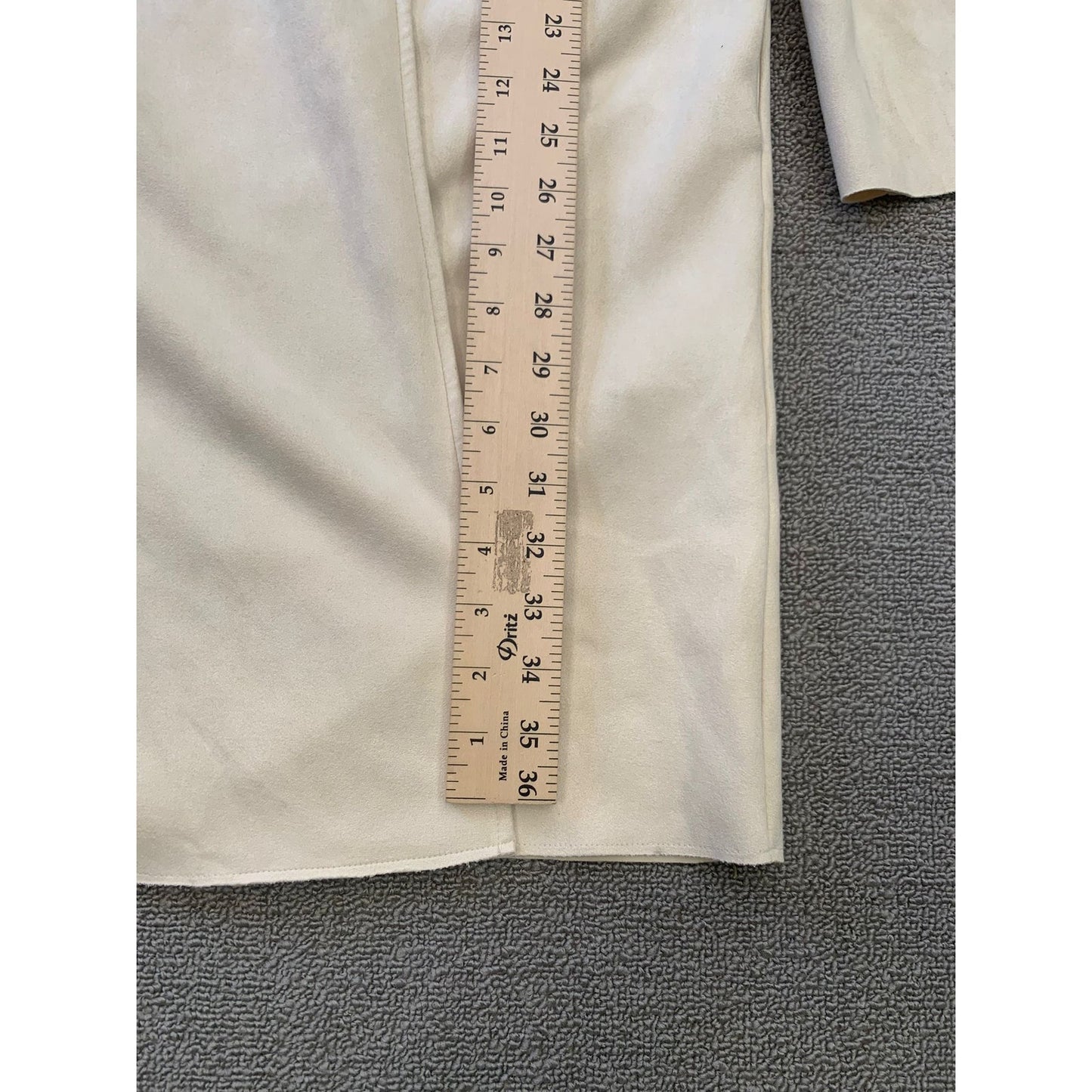 ZARA Women's Medium Cream White Long lapel Coat