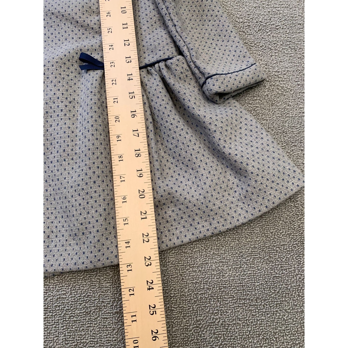 Martina Charlotte Girls 4Y Gray And Navy Drop Waist Dress