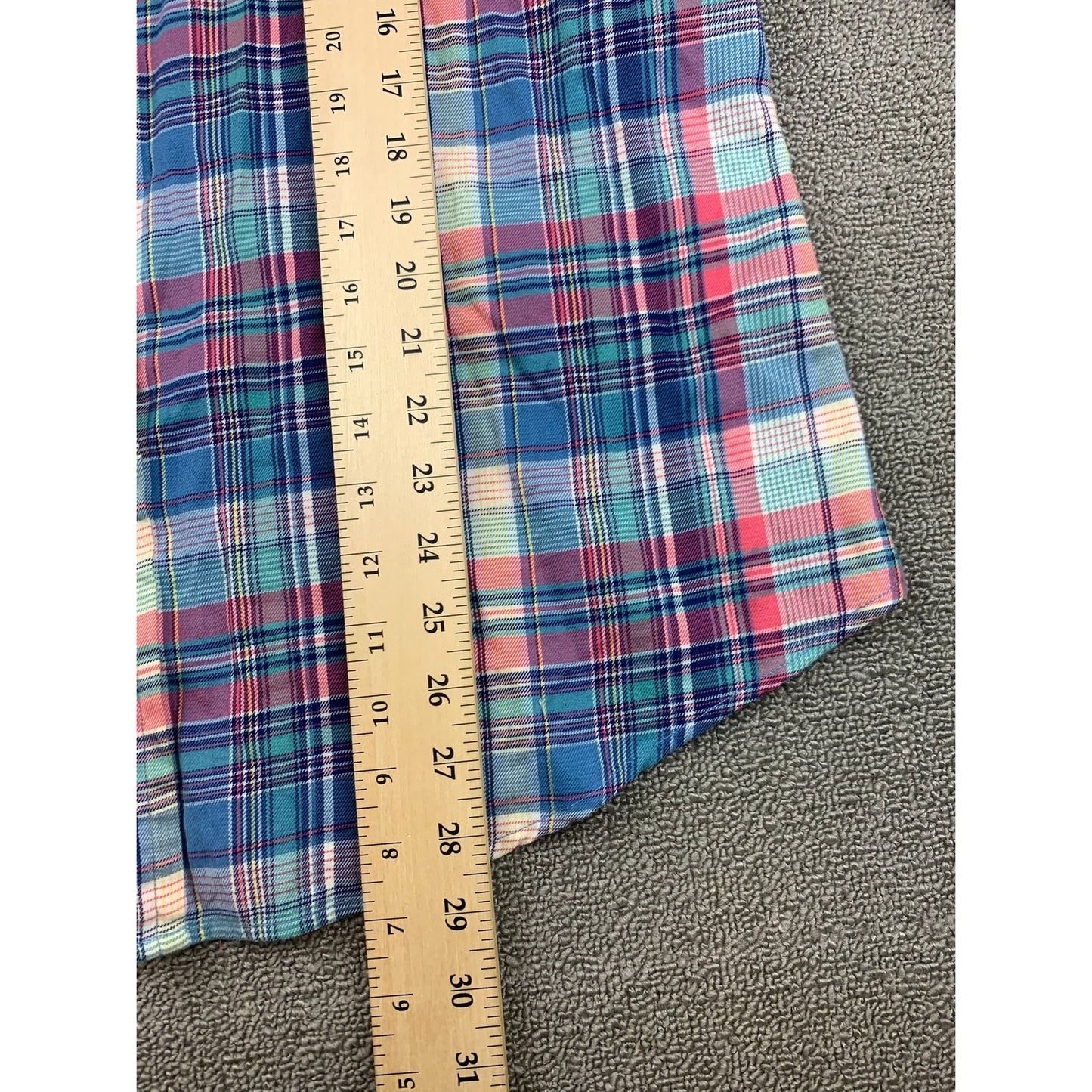 Polo Ralph Lauren Men Large Red Multi Color Plaid Cotton Flannel