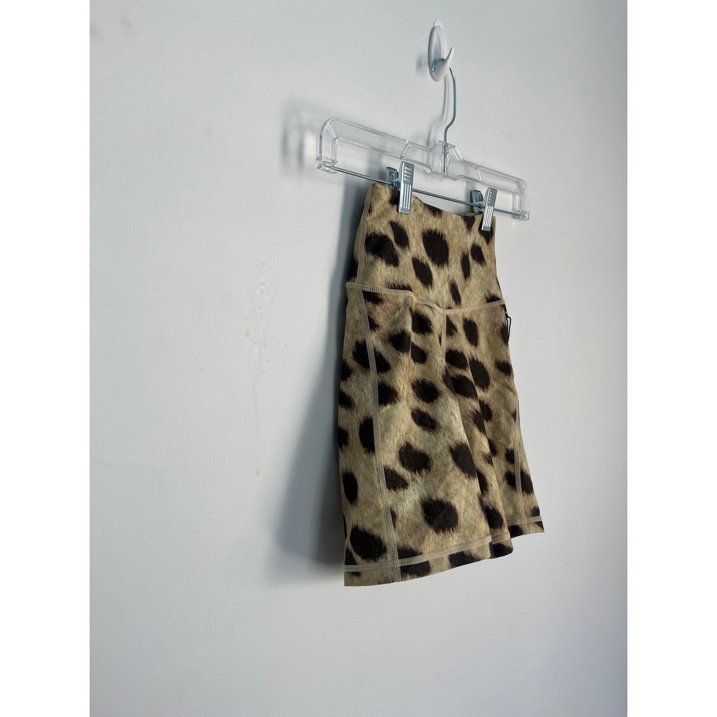 WeWoreWhat Leopard Print Biker Shorts Women XS High Waist Stretch NWT