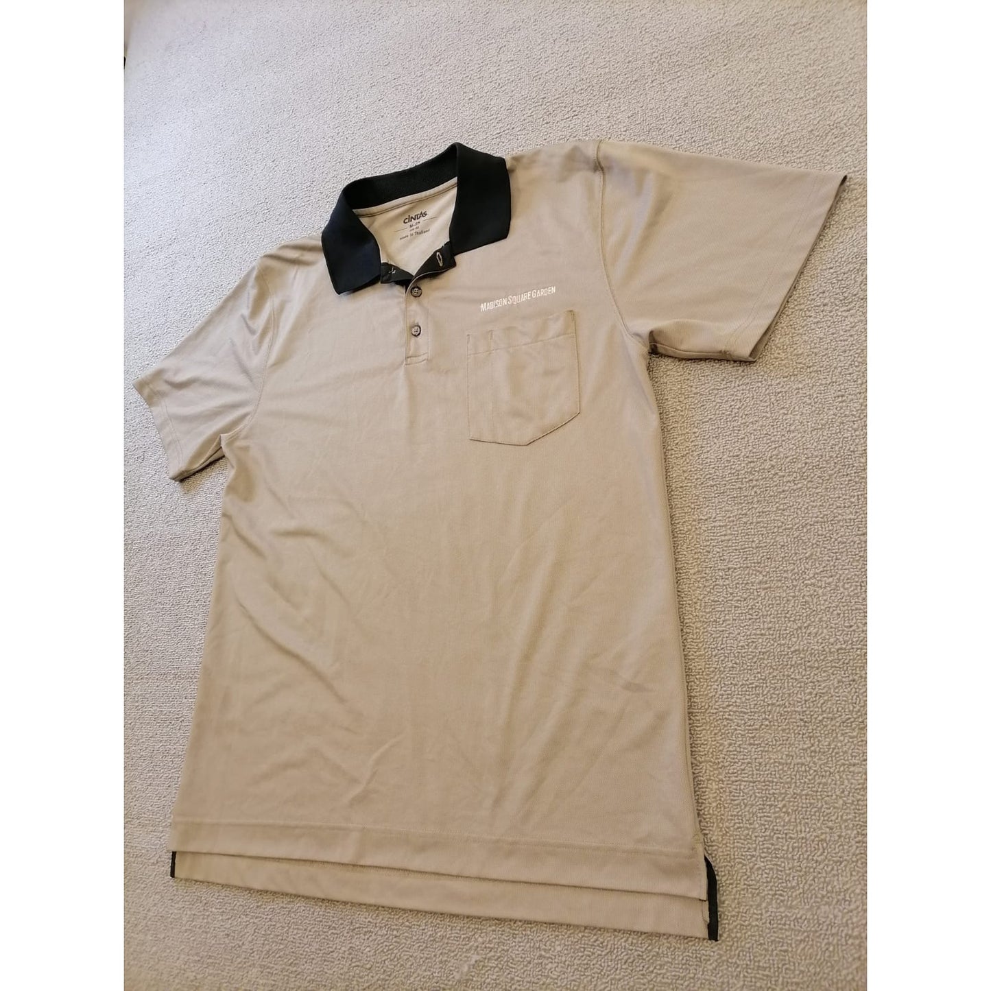 CINTAS Madison Square Garden Men M-SS Work Polo Light MSG Short Sleeve Grey