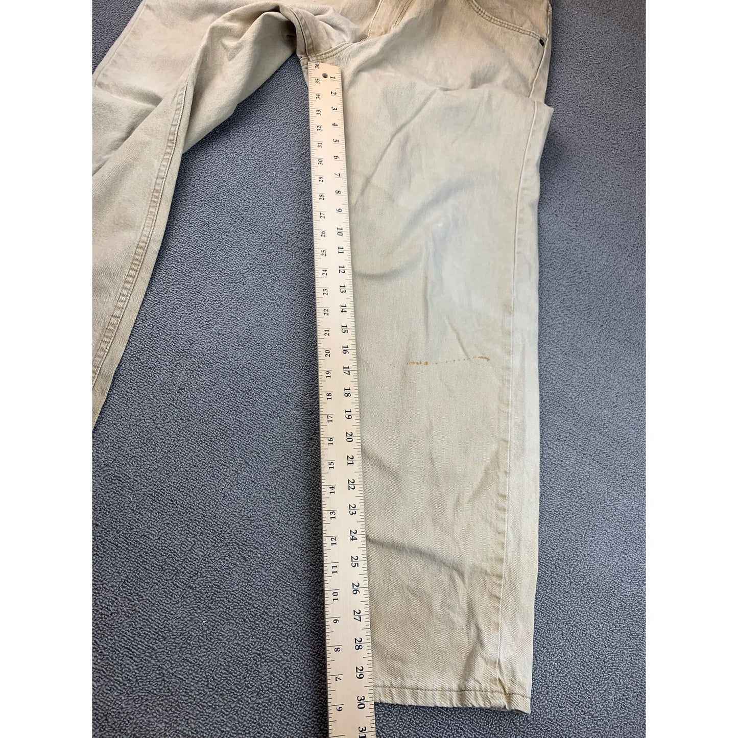 Wrangler Jeans 2000's Era Men's 36x32 Tan Denim Jeans Work Casual