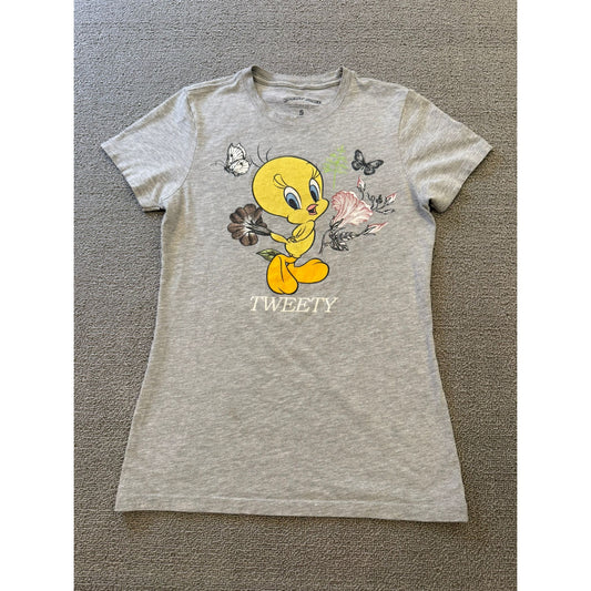 Tweety Bird Looney Tunes Womans Small Gray Short Sleeve T-Shirt