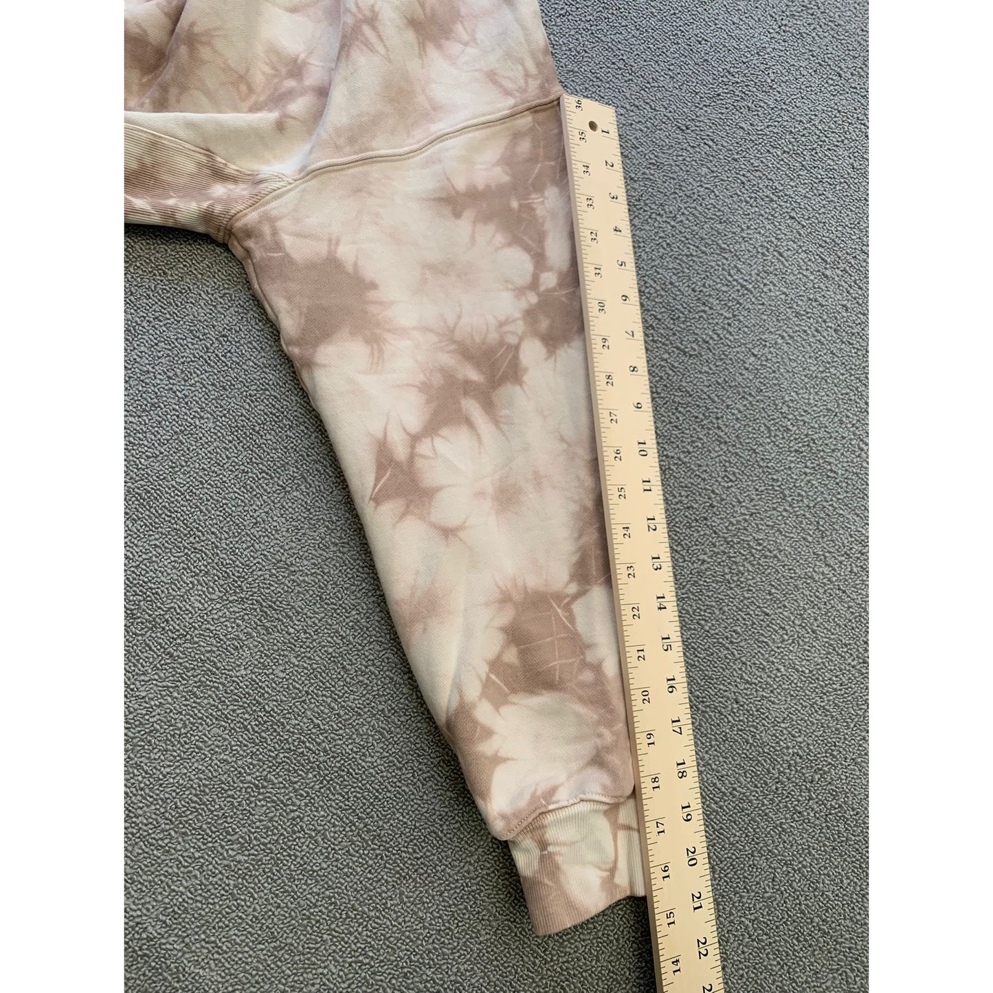 TNA Women Size 1 Brown Tie Dye Cropped Crewneck Sweatshirt