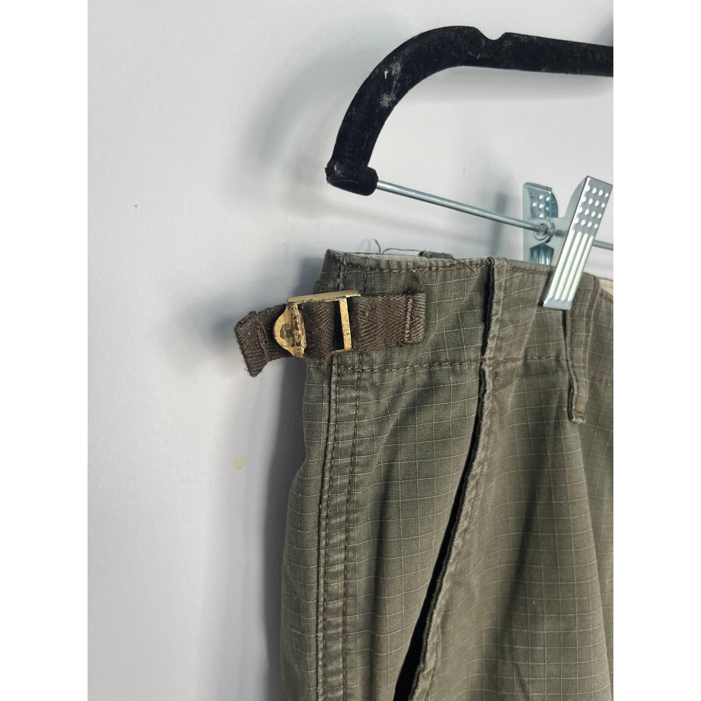 Carhartt WIP Aviation Pant Men 30x34 Olive Green Vintage Cargo Utility Tapered