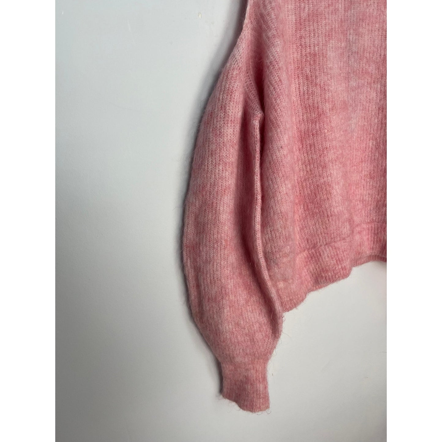 Diesel Cold Shoulder Mohair Blend Sweater Women S Pink Fuzzy Knit Pullover