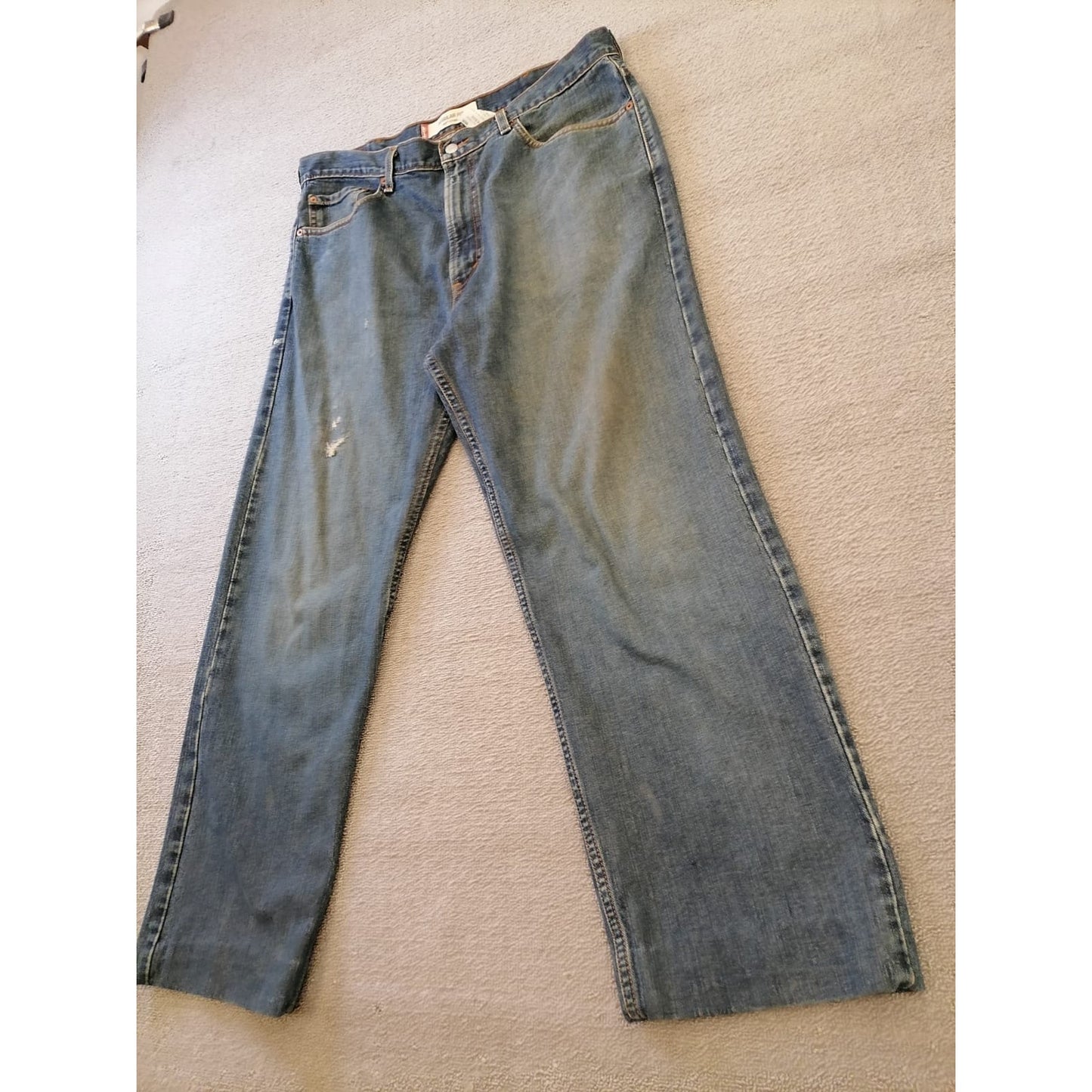Levi's 505 Male W38 L34 Classic Blue Denim Jeans Regular Fit Durable Everyday