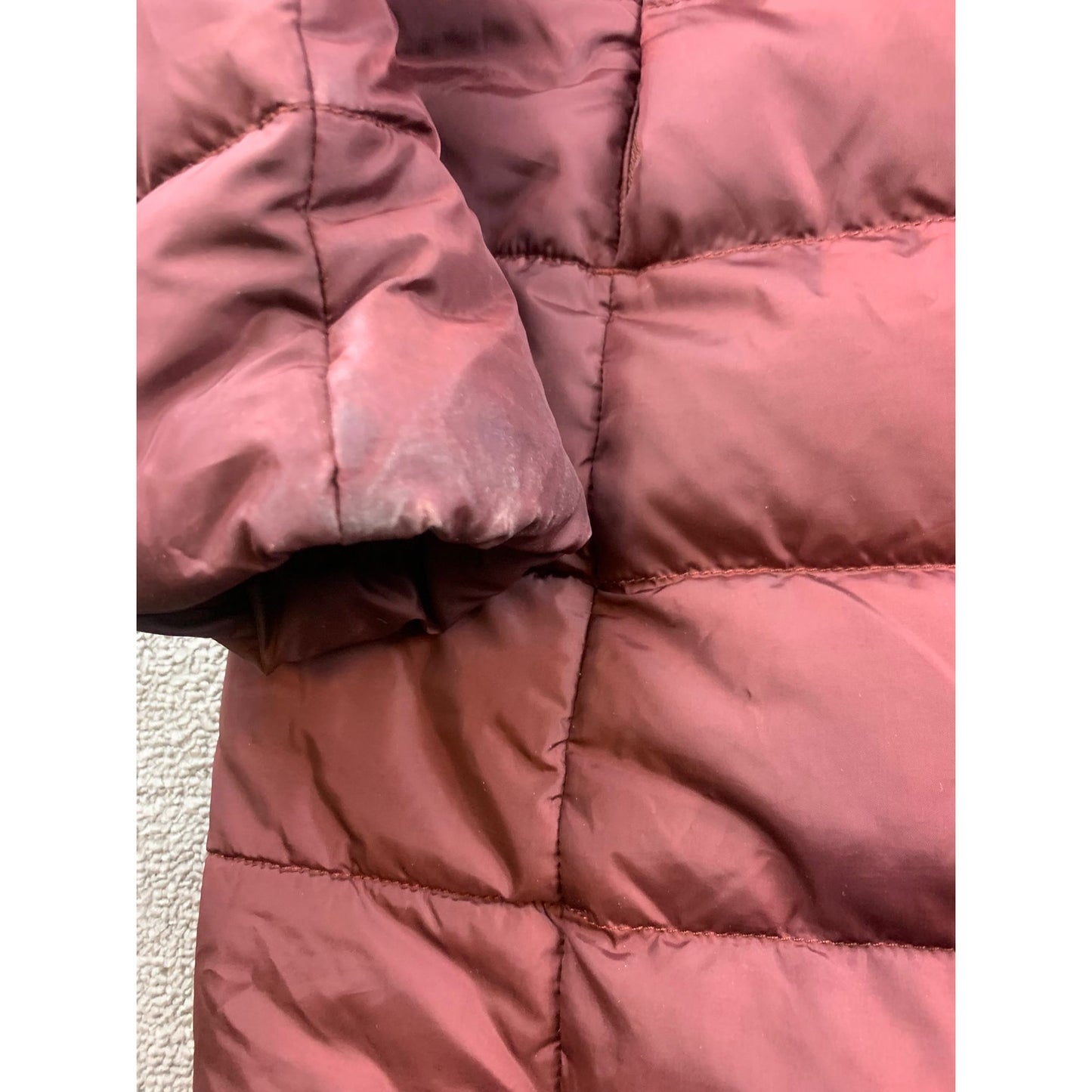 The North Face Women's Small Burgundy Red Hooded Puffer Down Jacket