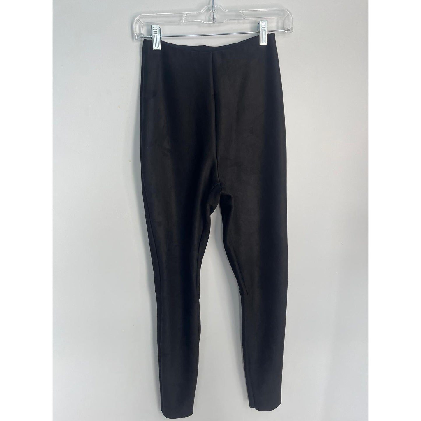 Commando Faux Suede Leggings Women S Black High Rise Stretch Pull On