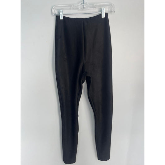 Commando Faux Suede Leggings Women S Black High Rise Stretch Pull On