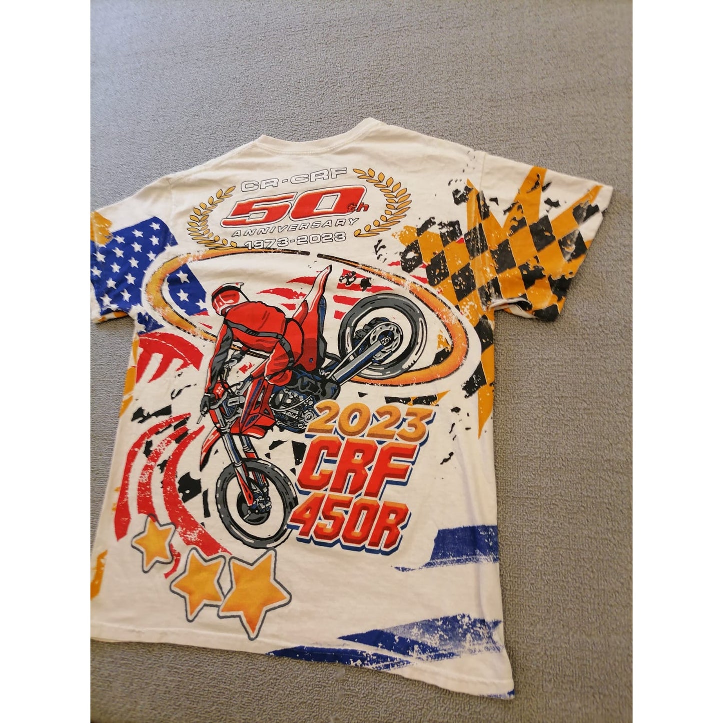 Honda Male S Powersports World Champions Motorcycle Racing Graphic T-Shirt