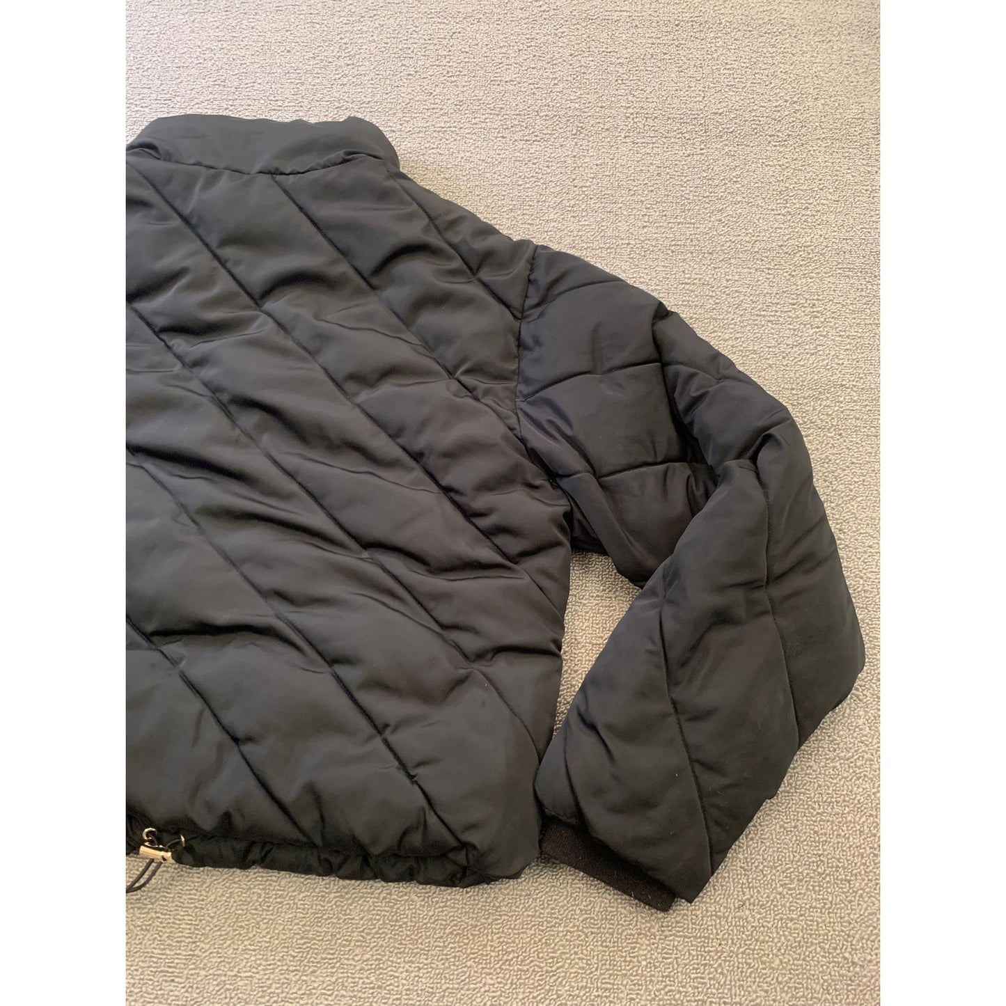 Zara Women's Large Black Cropped Puffer Jacket