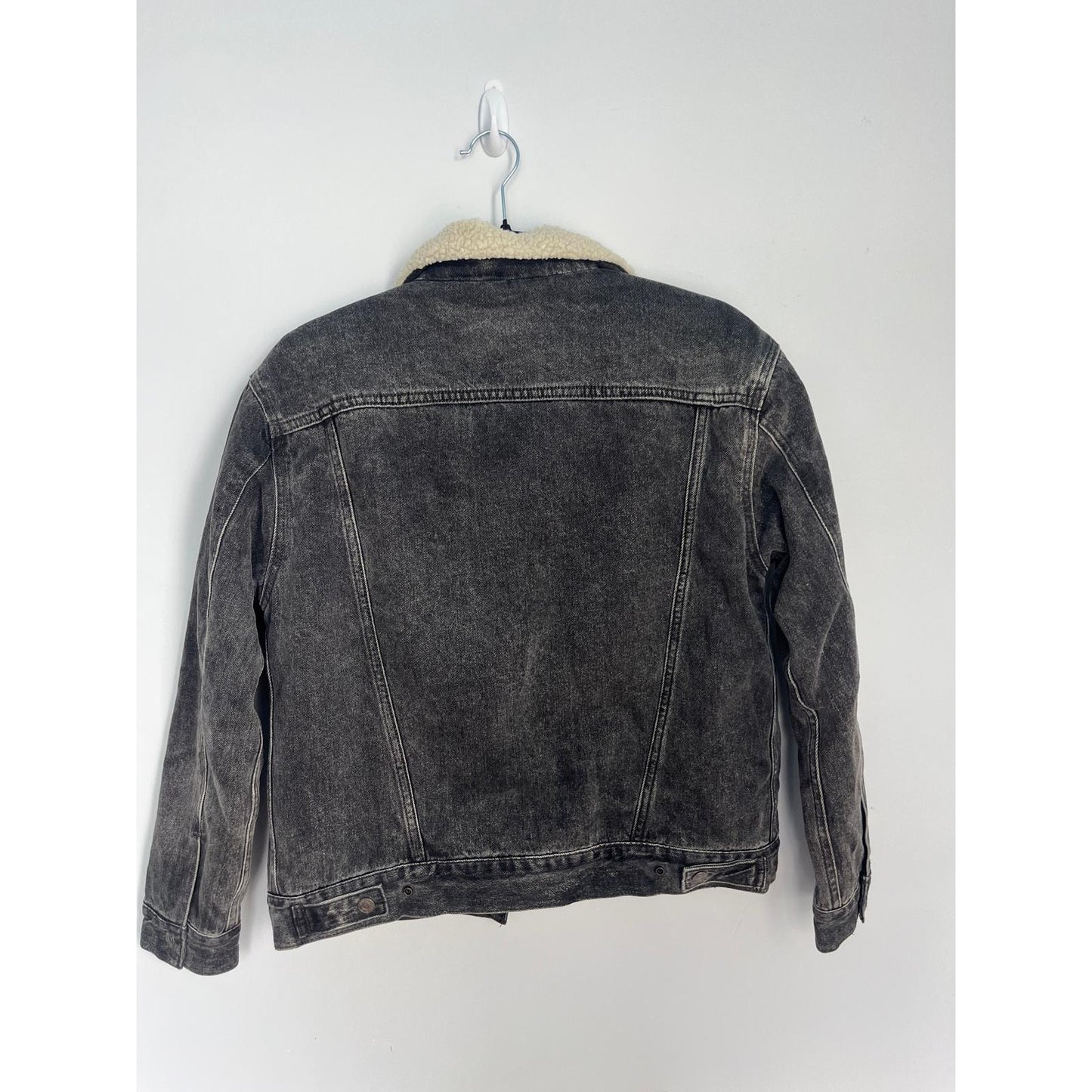 Levis Premium Sherpa Denim Jacket Women S Black Fleece Lined Trucker