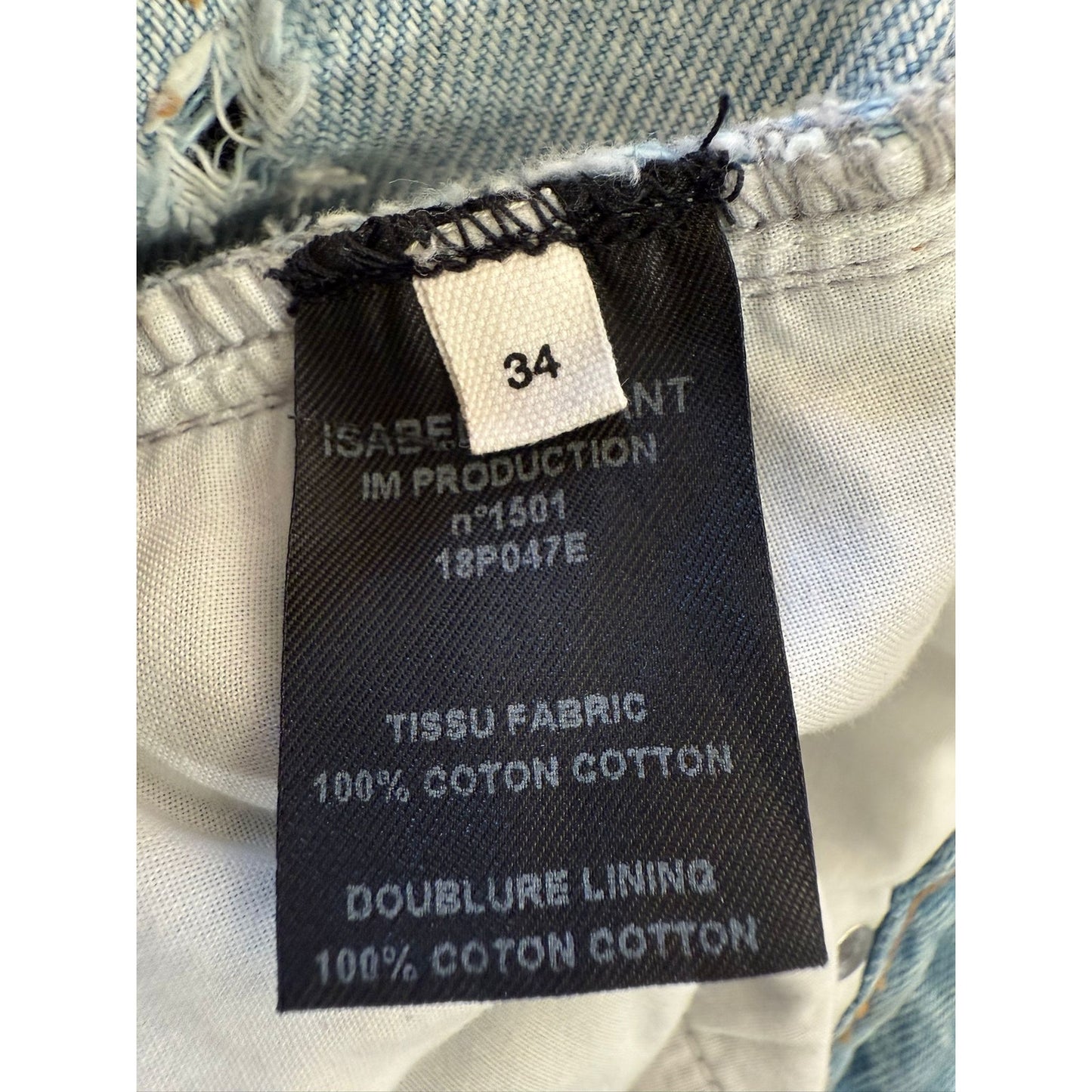 Isabel Marant Etoile Size 34 Womens Light Wash Floral Jeans