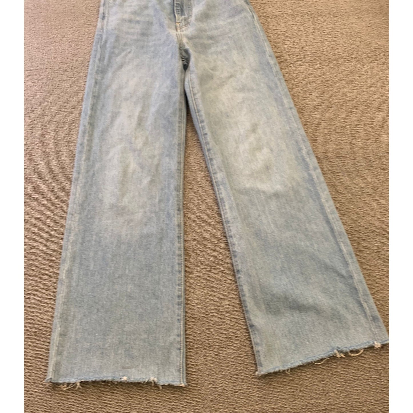 Levi's Premium Women's W23 Blue Wide Leg Jeans Distressed