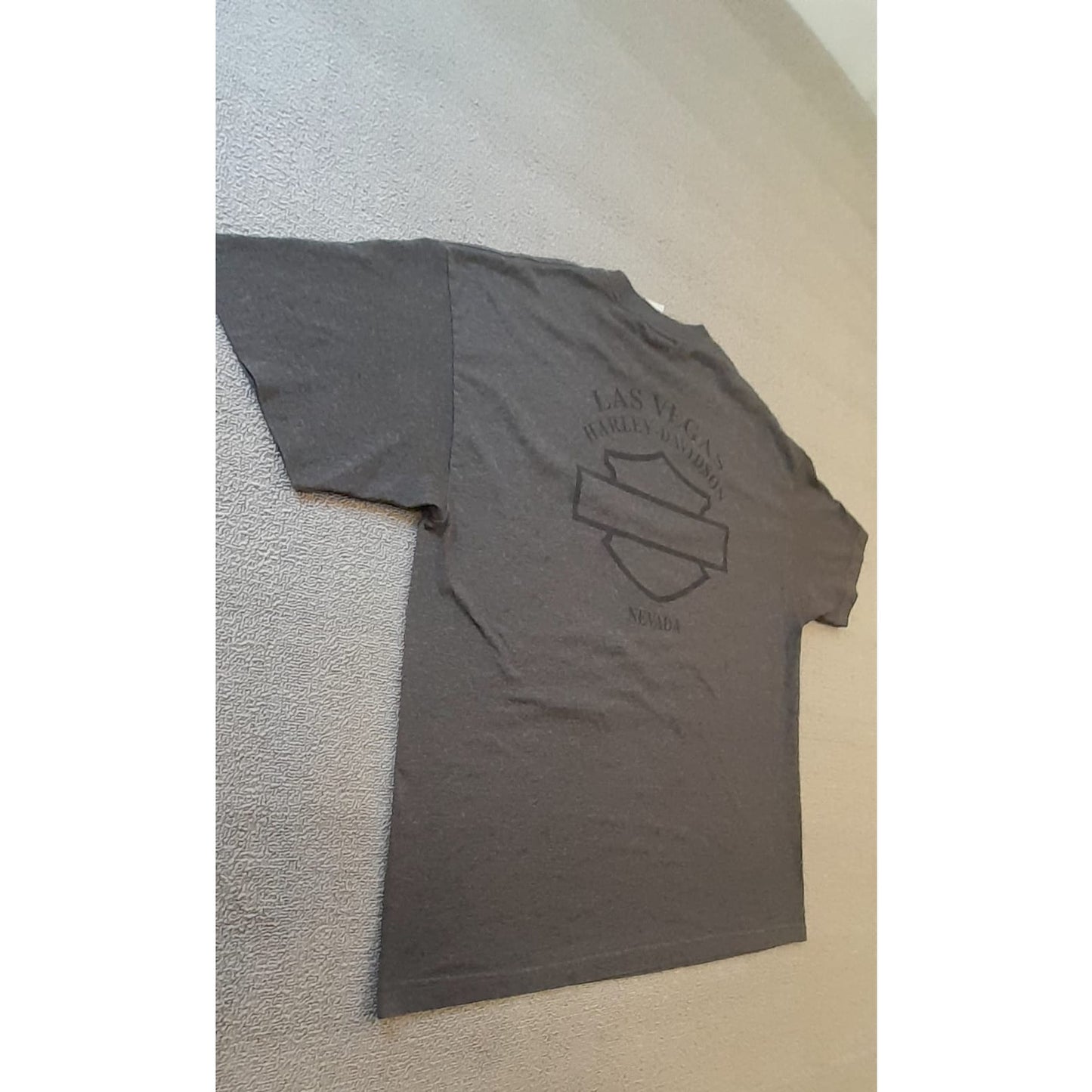 Harley Davidson Mens XL Super Charged Motorcycle Graphic T Shirt Gray