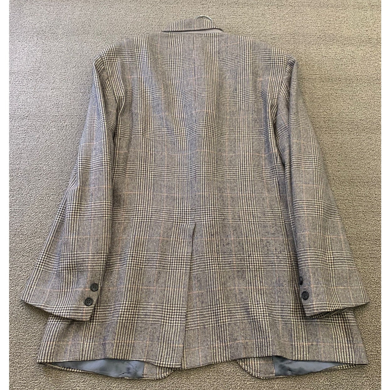 Vintage Brooks Brothers 346 Men's 42R Beige Plaid Wool Sport Coat Blazer