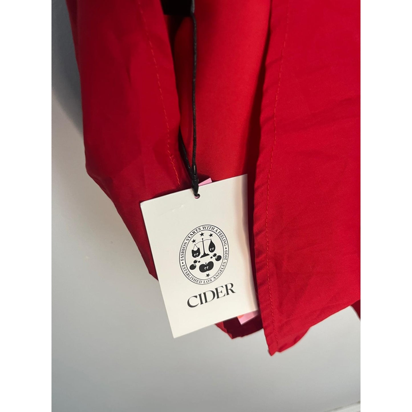 The Great Red Mini Dress Women 2 Tie Strap Cotton Fit And Flare NWT