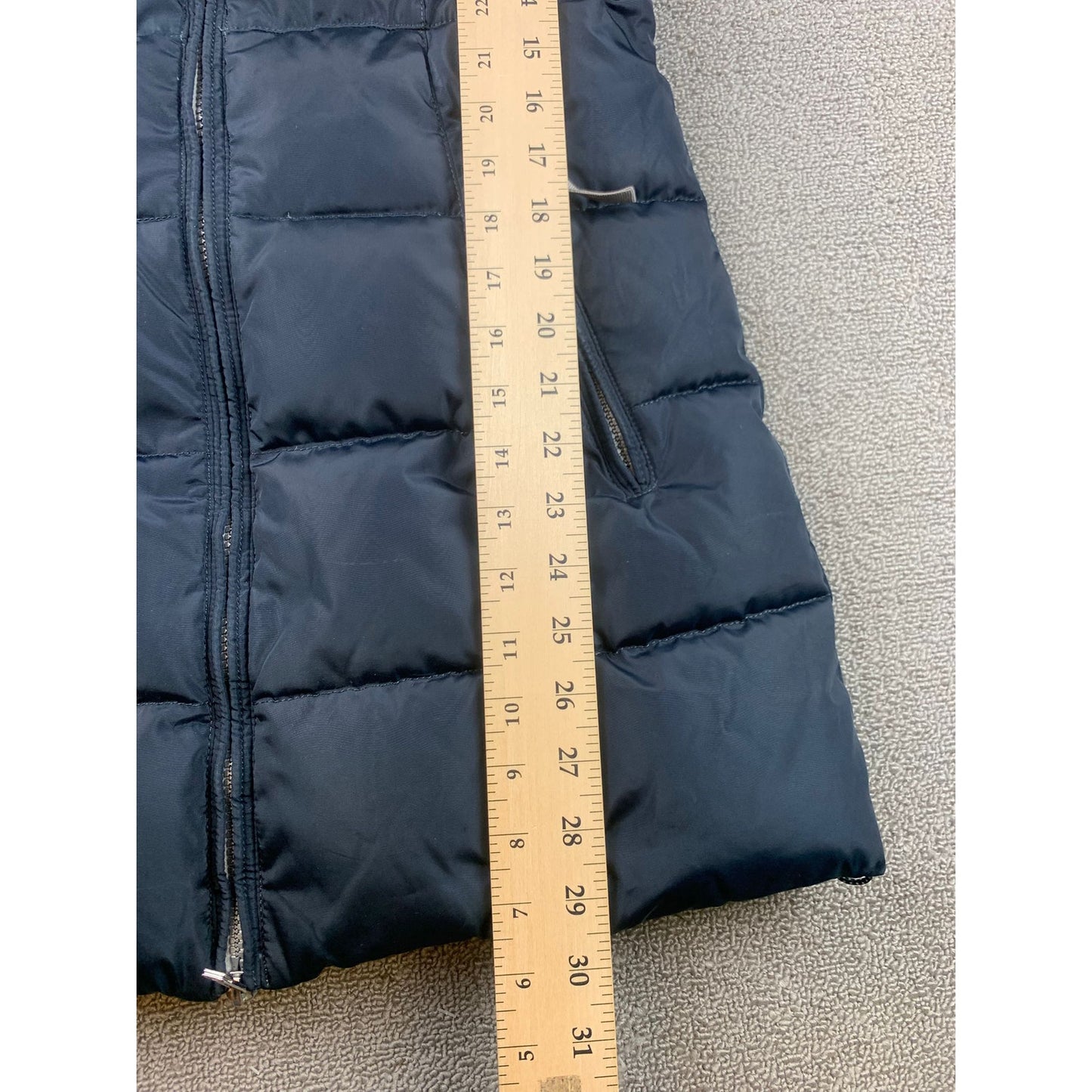 Snowimage Women's Small Navy Blue Belted Puffer Winter Coat